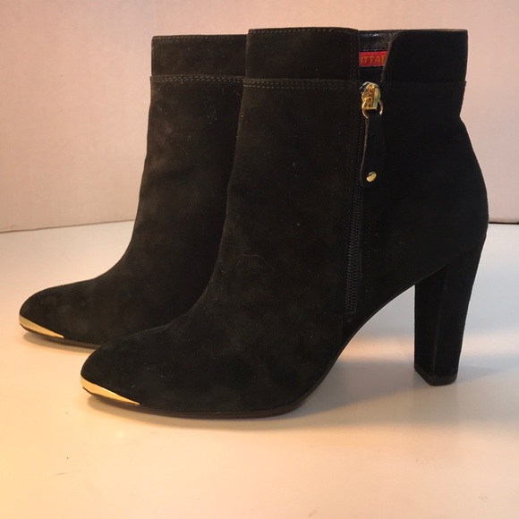 Adrienne Vittadini Shoes - Adrienne Vittadini Black Suede Booties Size 8